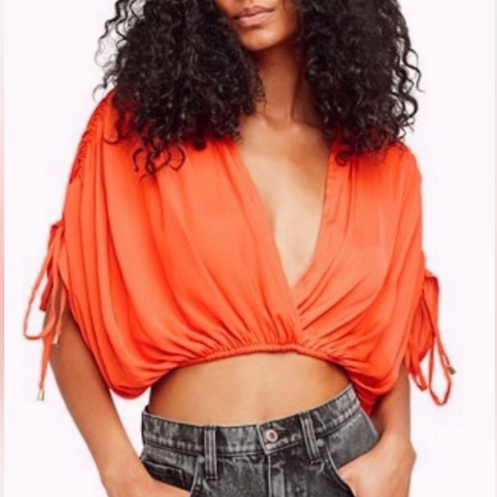 Free People Rachel Silky Top Size S